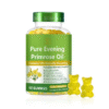 Natural evening primrose oil supplement gummies rich in fatty acids, promoting skin clarity, hormone balance, and overall wellness.